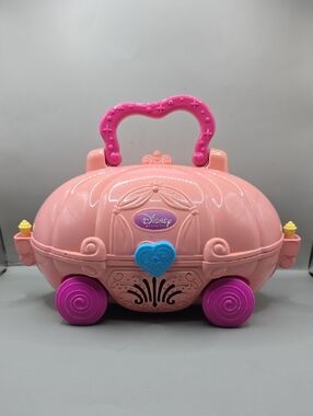 Vintage Vtech Pink Disney Princess Carriage Laptop Cinderella Educational Toy